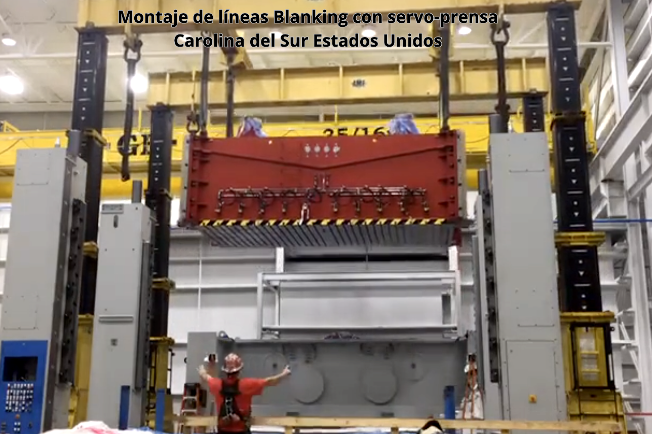 El Grupo Empresarial Timplines Global ha realizado el montaje de la línea blanking con servo-prensa en Estados Unidos